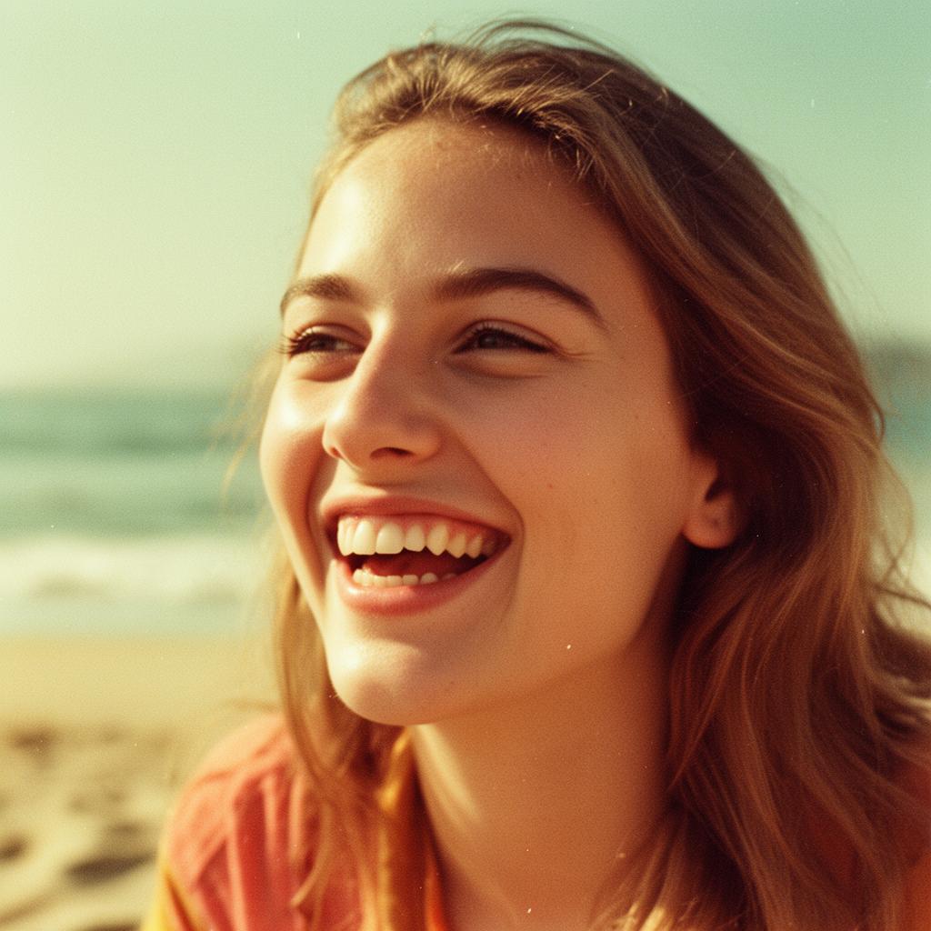 Patient smiling at the beach